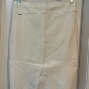 Like New White House Black House Cream Pencil Skirt, Size 10